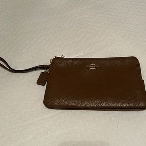 Brown Coach Wristlet Wallet